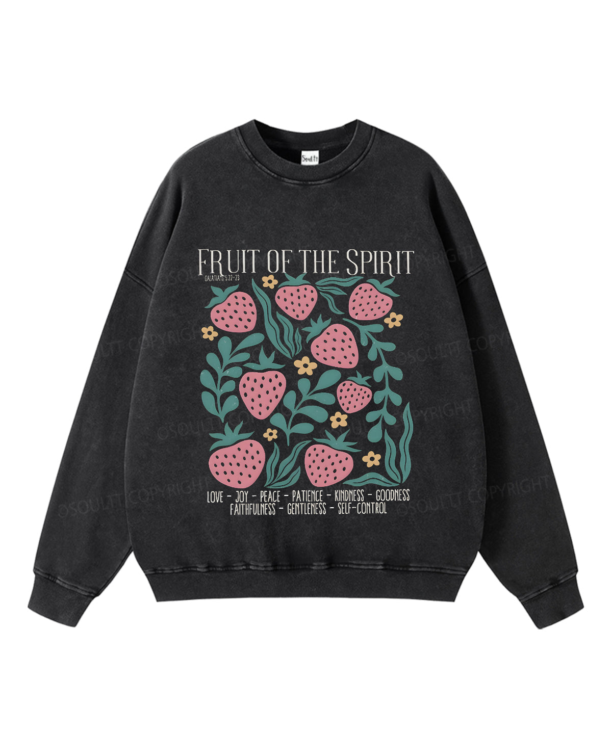 Fruit of the Spirit Washed Christian Sweatshirt