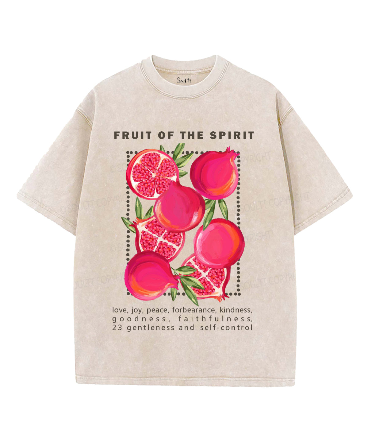 Fruit Of The Spirit Washed Christian T-shirt