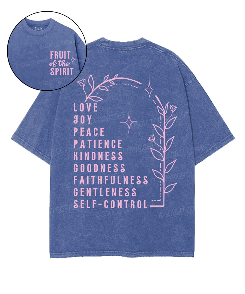 Fruit Of The Spirit Double Sided Unisex Washed Christian T-shirt