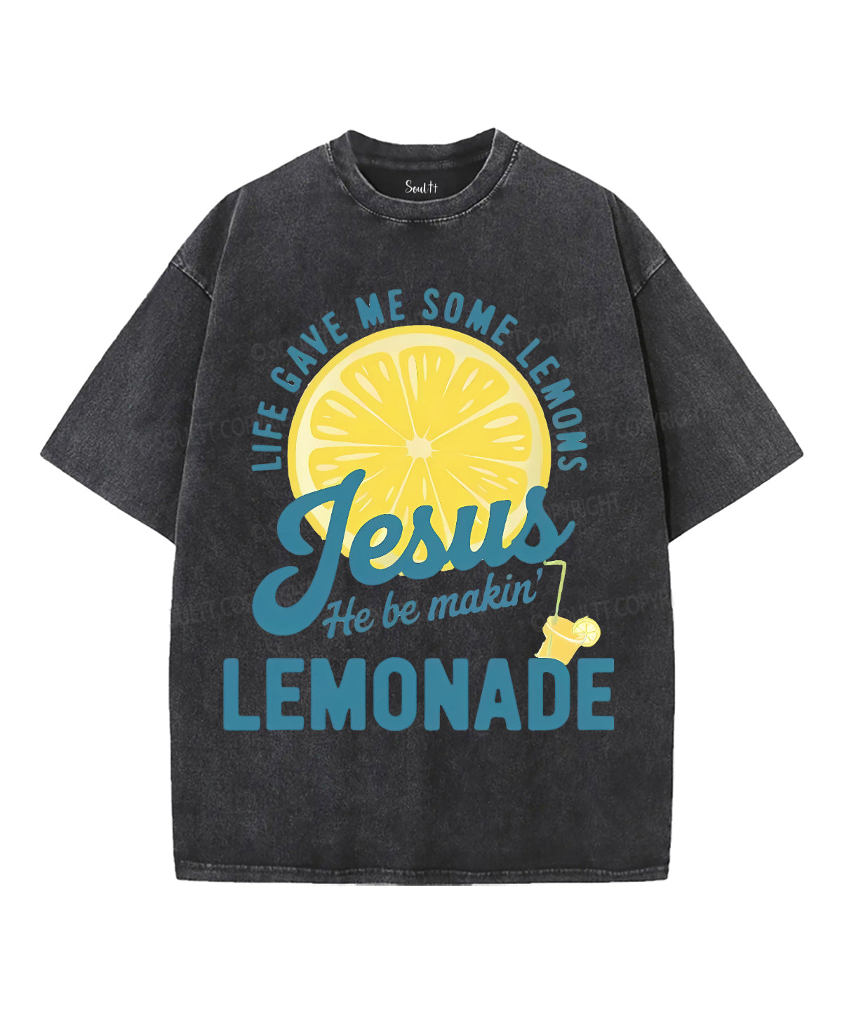 Life Gave Me Some Lemons Unisex Washed Christian T-shirt