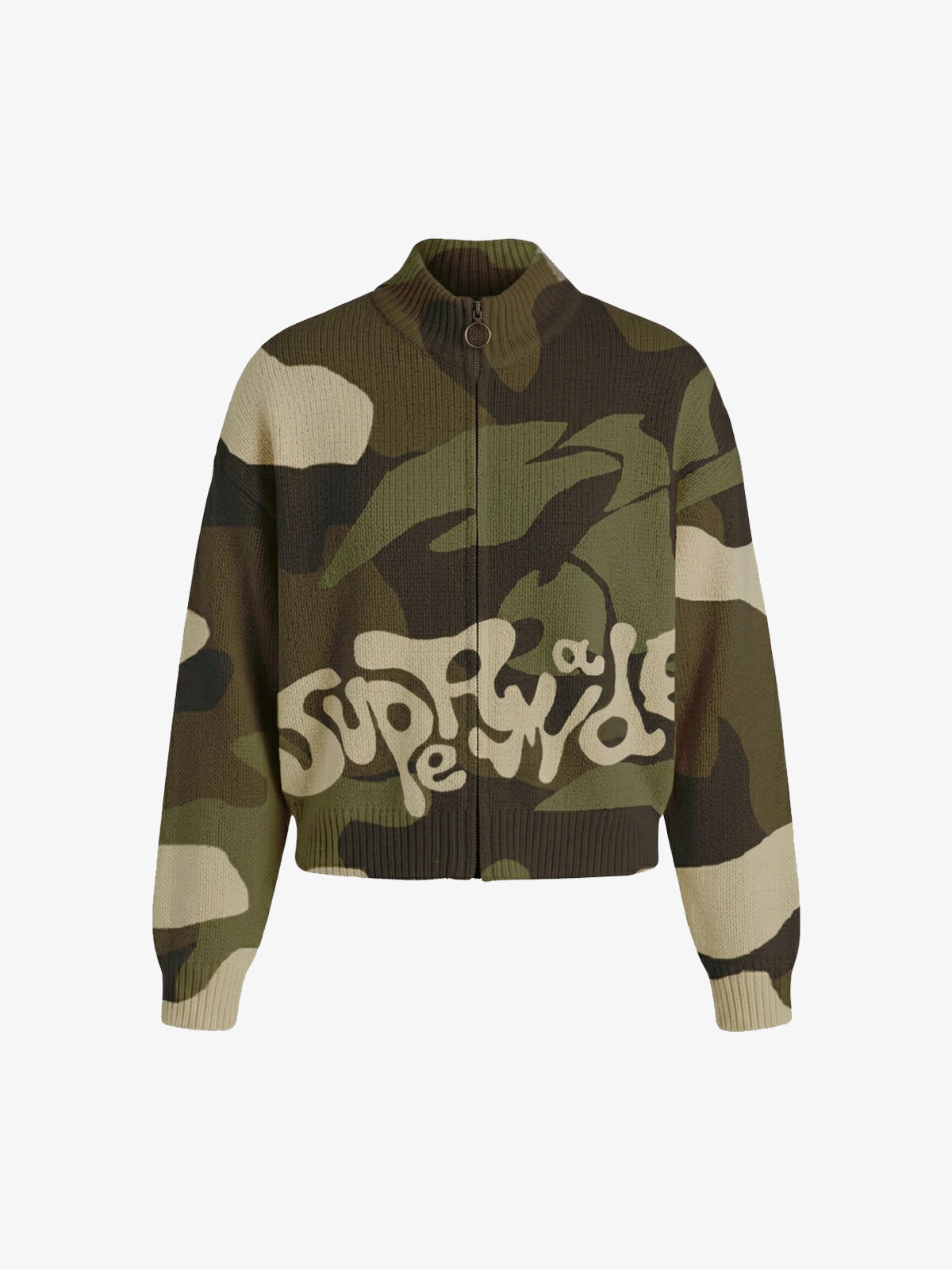 Camo Zip Knit