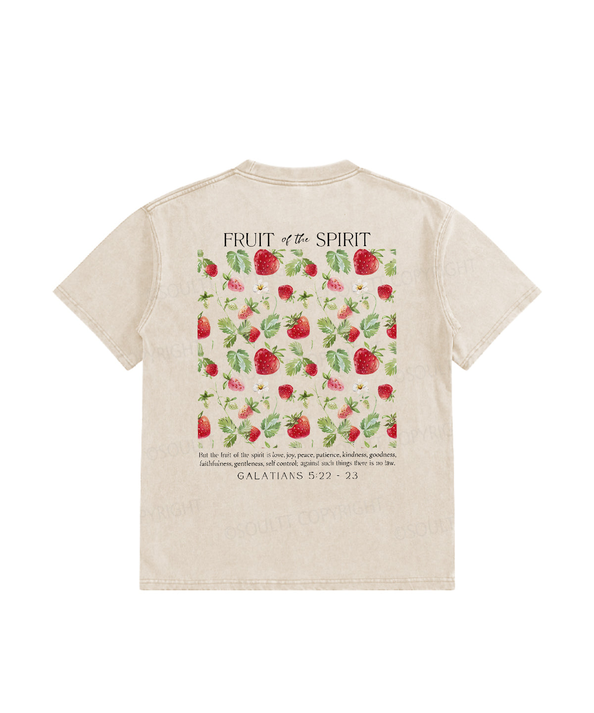 Kids Fruit of the Spirit Double Sided Washed Christian T-shirt