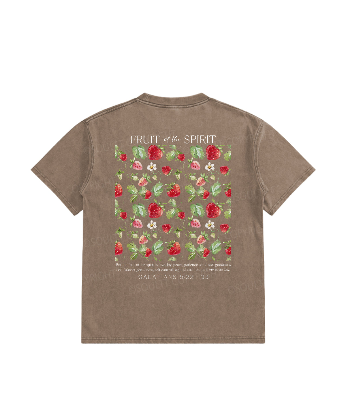 Kids Fruit of the Spirit Double Sided Washed Christian T-shirt