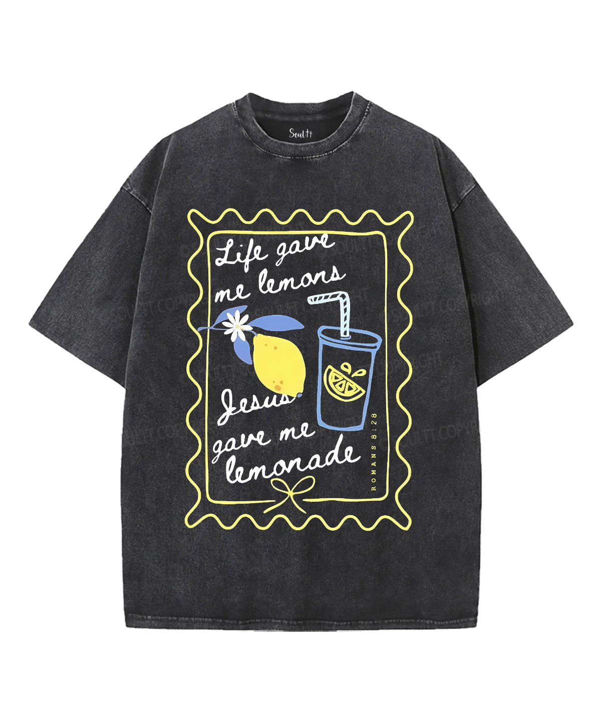 Life Gave Me Some Lemons Unisex Washed Christian T-shirt