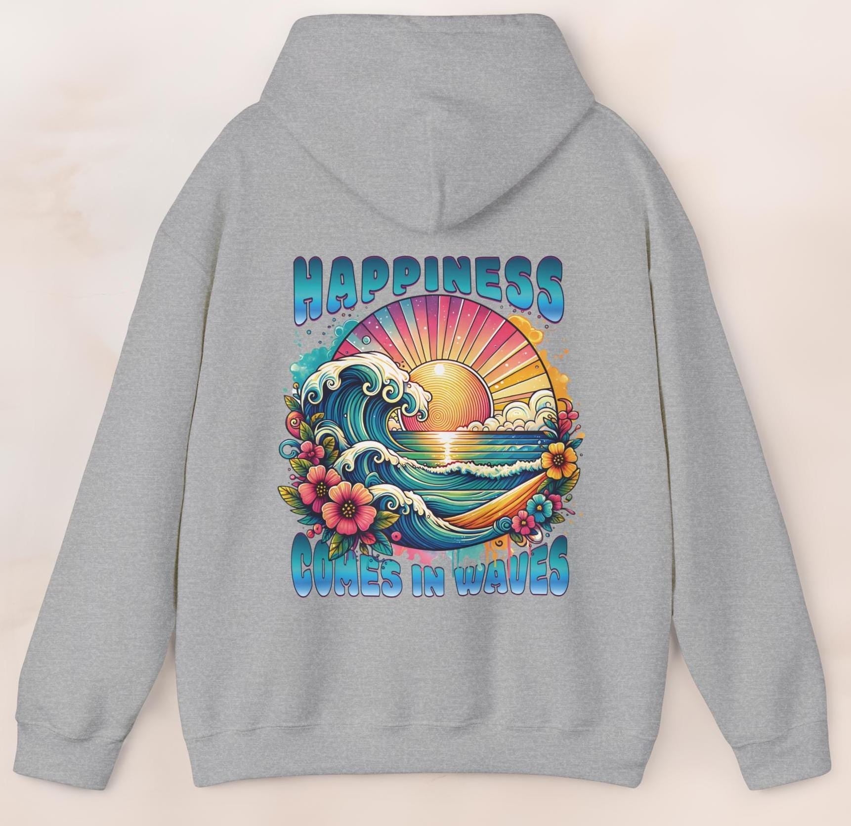 Happiness Comes In Waves Hoodie V6
