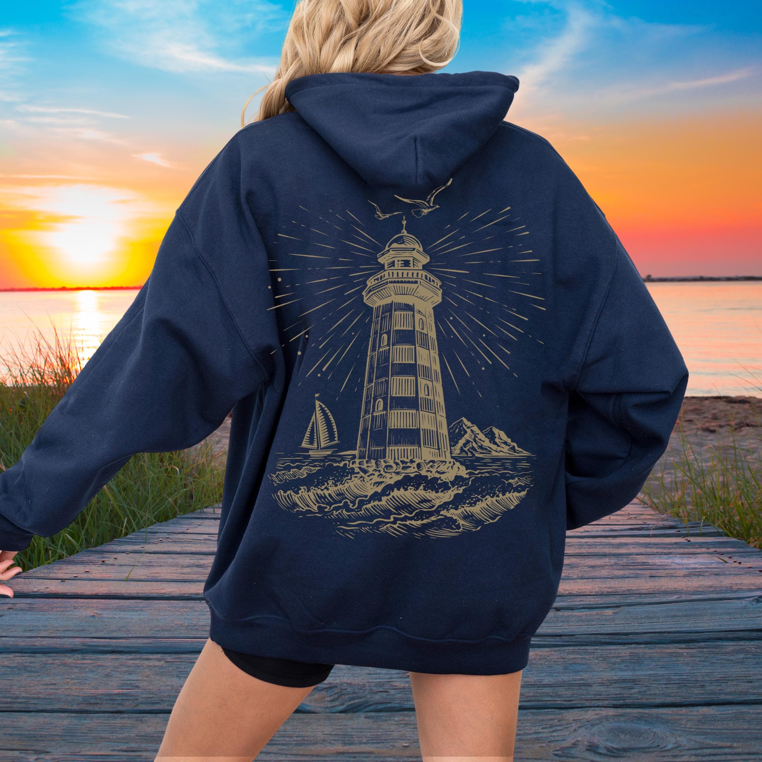 Nautical Lighthouse Hoodie
