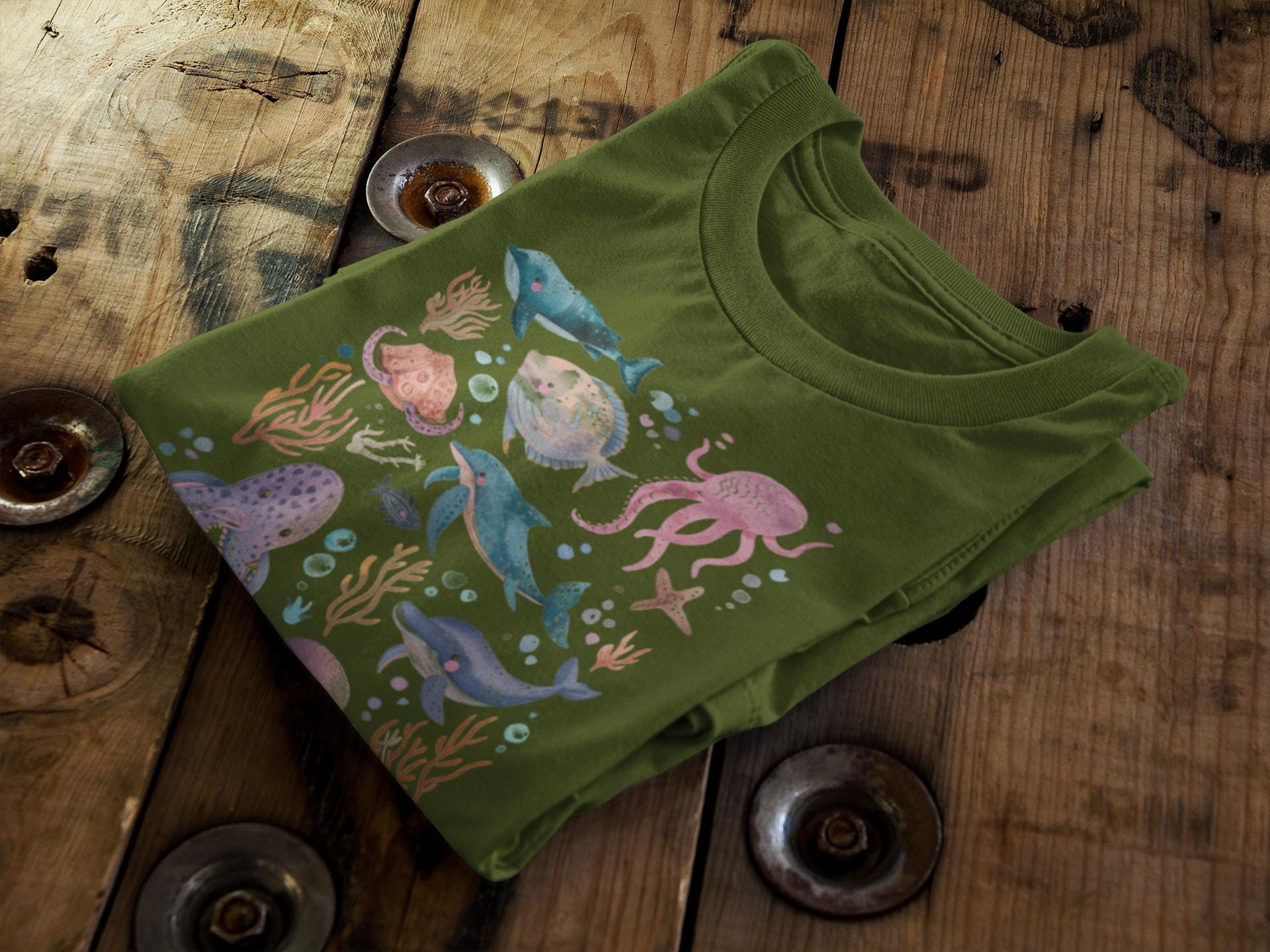 Undersea Cute Ocean Animals Tee