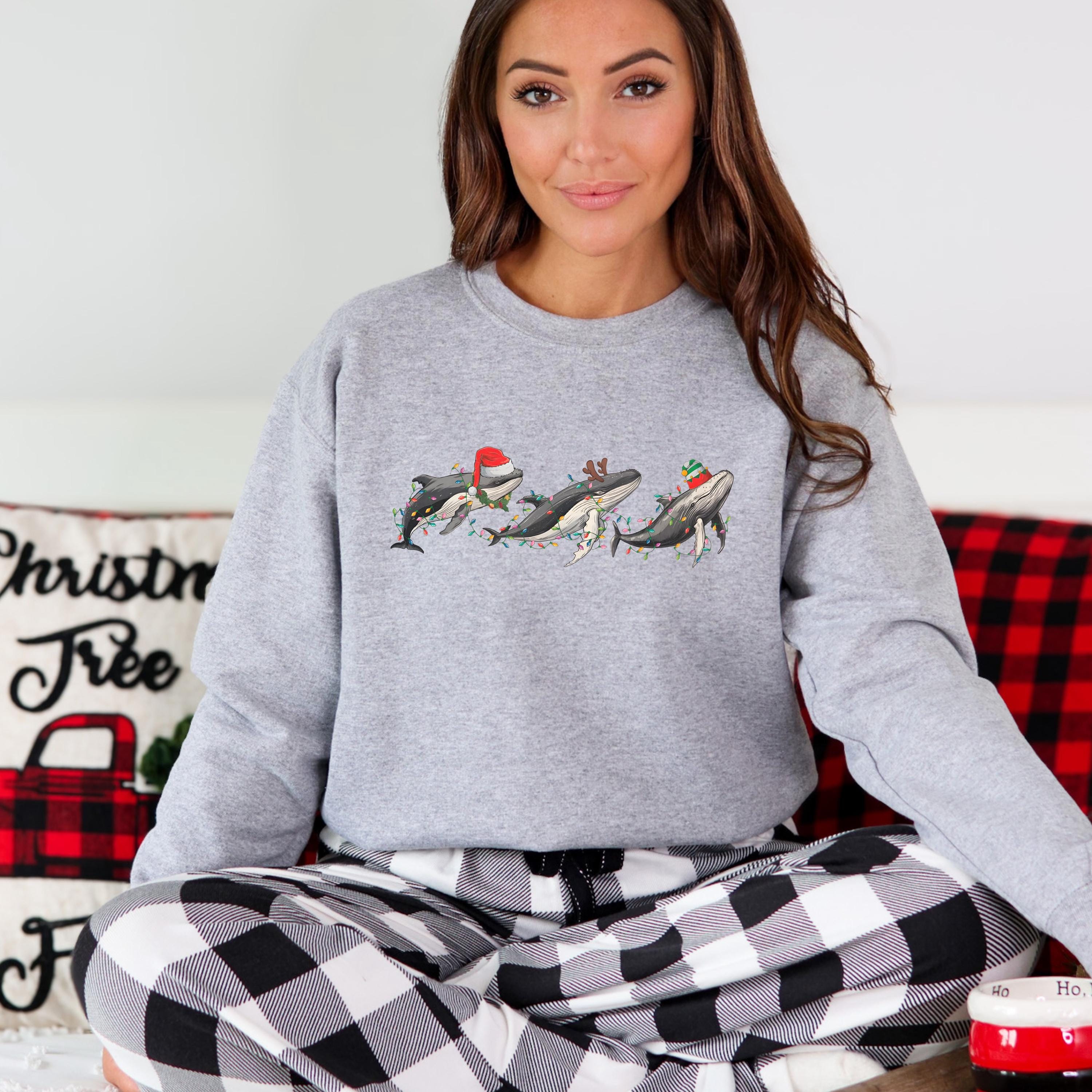 Christmas Whale Sweatshirt V6