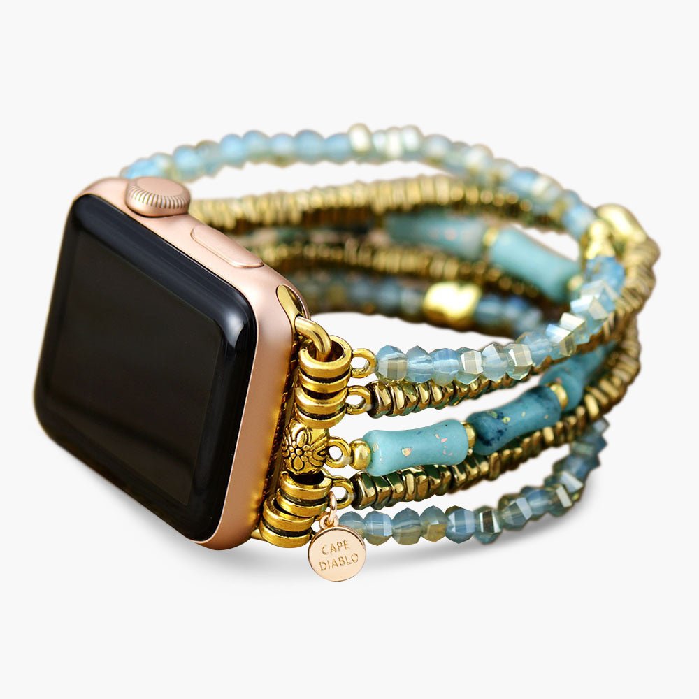 Jade Glimmer Stretch Apple Watch Strap