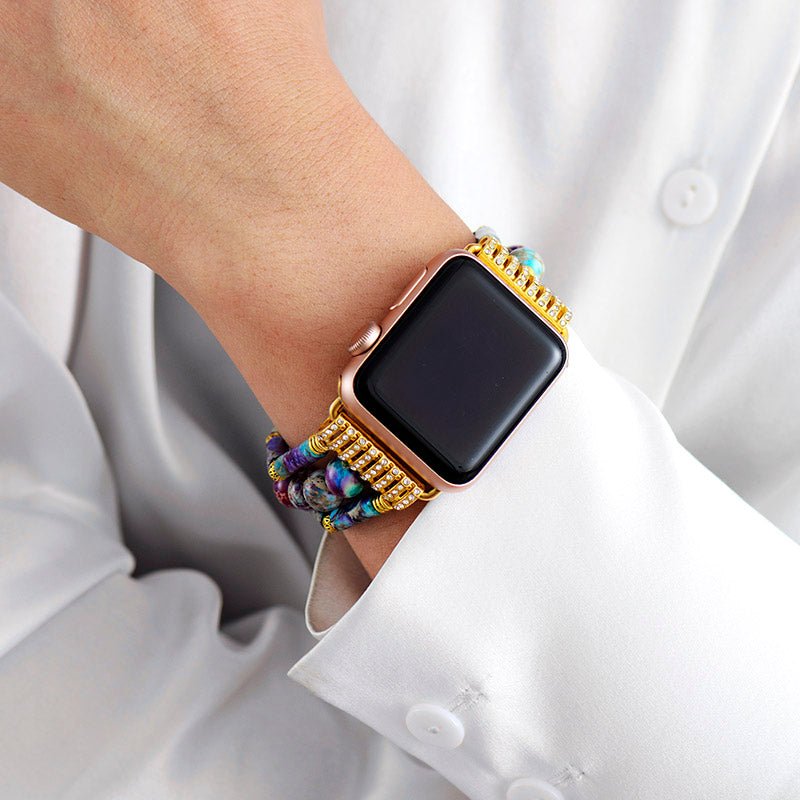 Periwinkle Jasper Stretch Apple Watch Strap