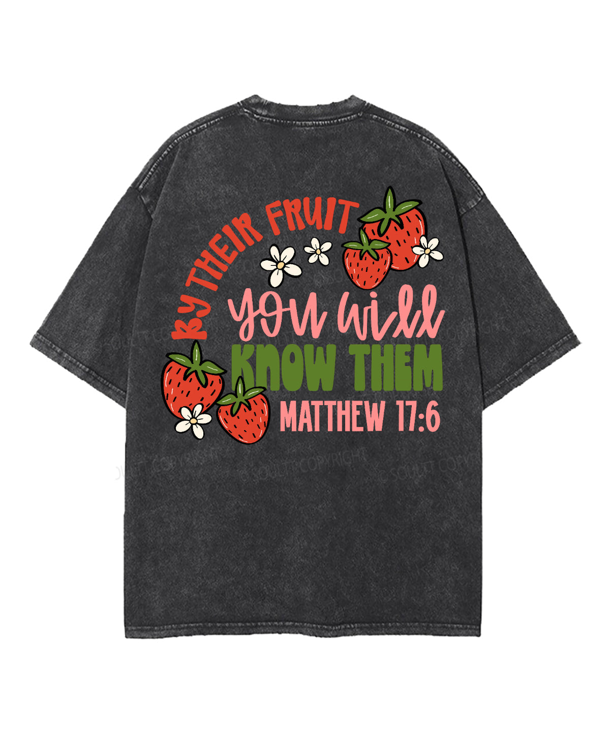 By Their Fruit Double Sided Unisex Washed Christian T-shirt