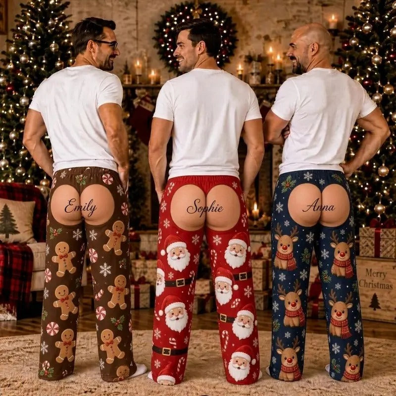 Custom Butt Flap Christmas Pajamas – Funny Holiday Sleep Pants