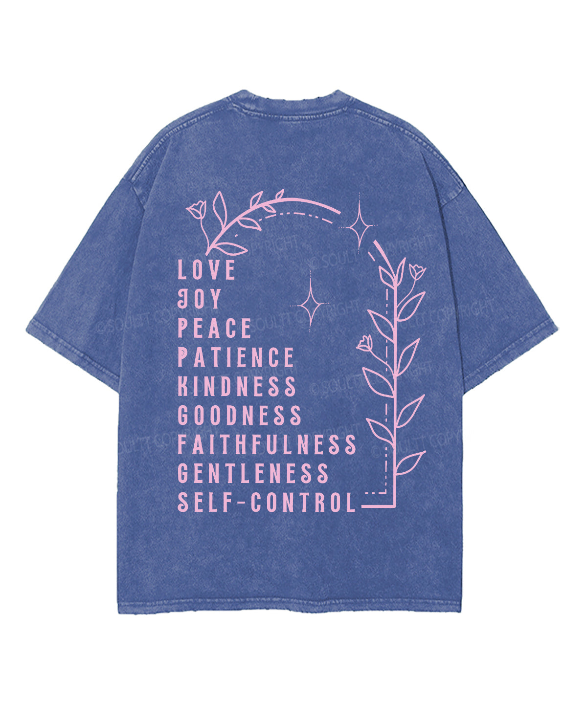Fruit Of The Spirit Double Sided Unisex Washed Christian T-shirt