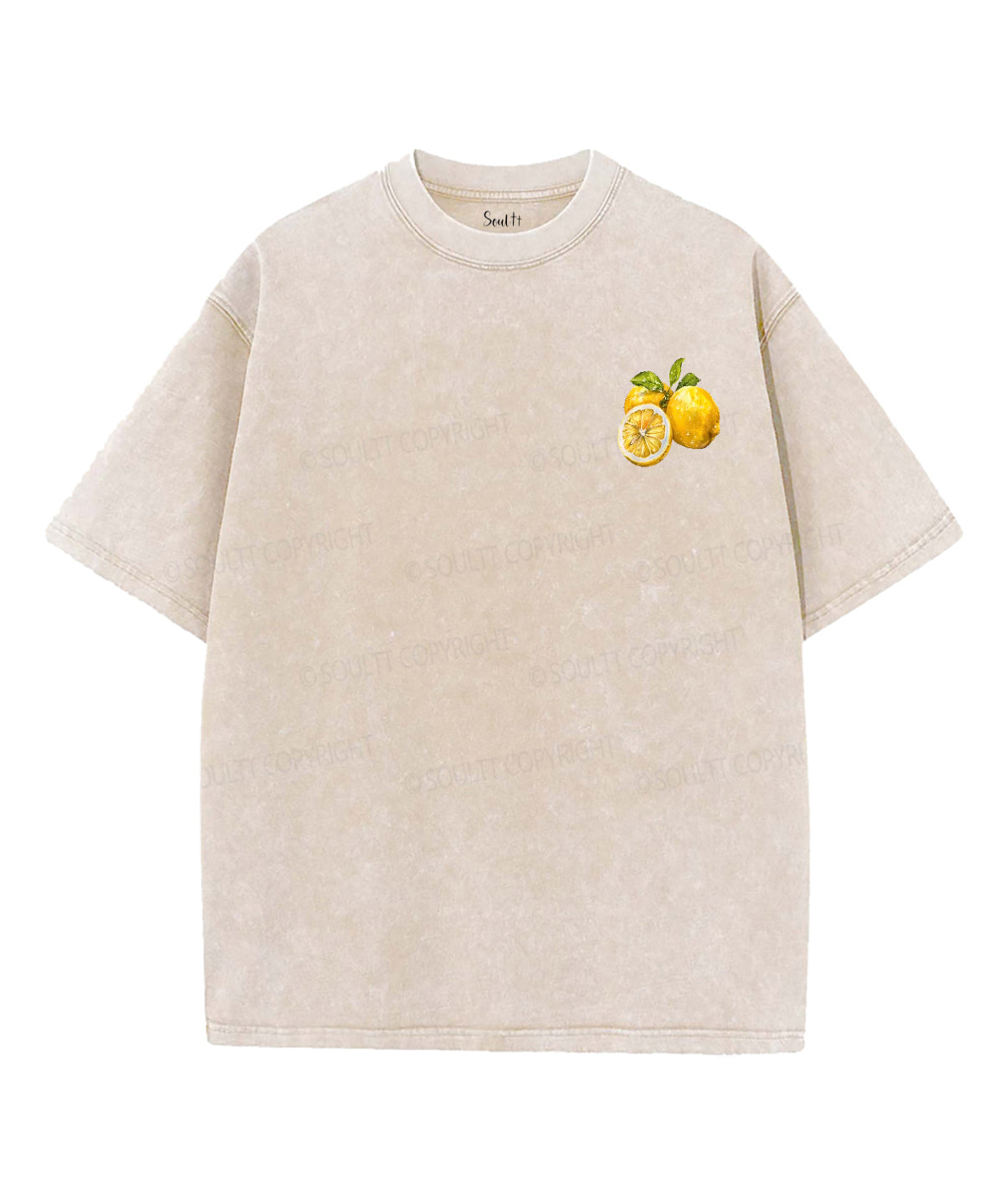 God Turns Lemons Double Sided Unisex Washed Christian T-shirt