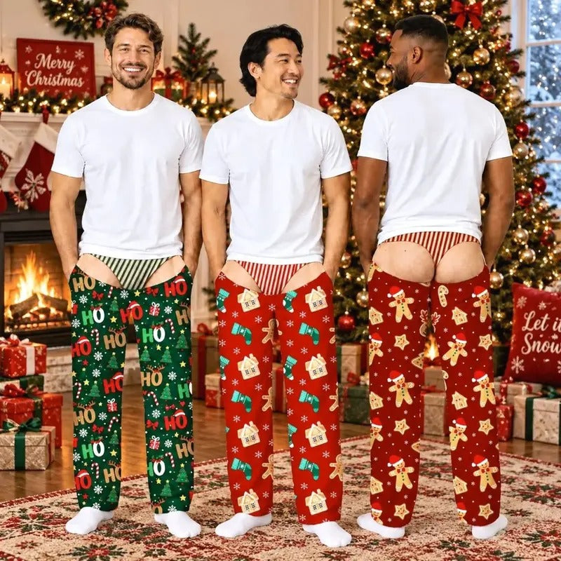 Men’s Plaid Illusion Pajama Pants – Custom Christmas Gag Gift