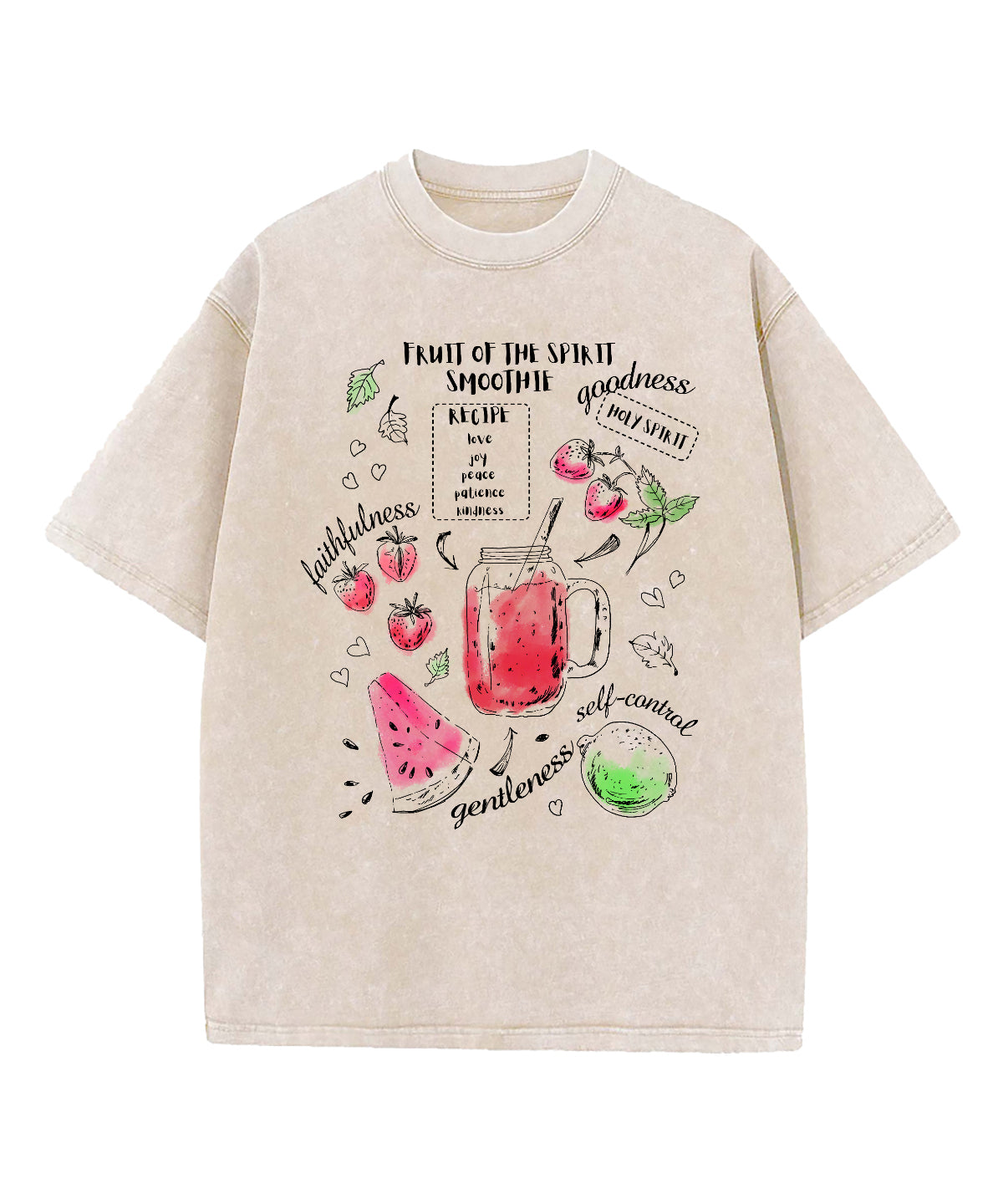 Fruit Of The Spirit Smoothie Washed Christian T-shirt
