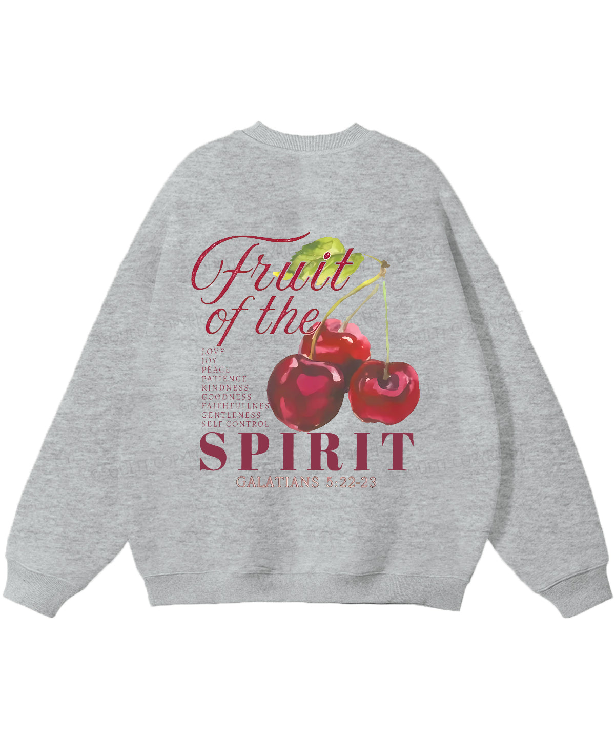 Fruit Of The Spirit Double Sided Christian Sweatshirt