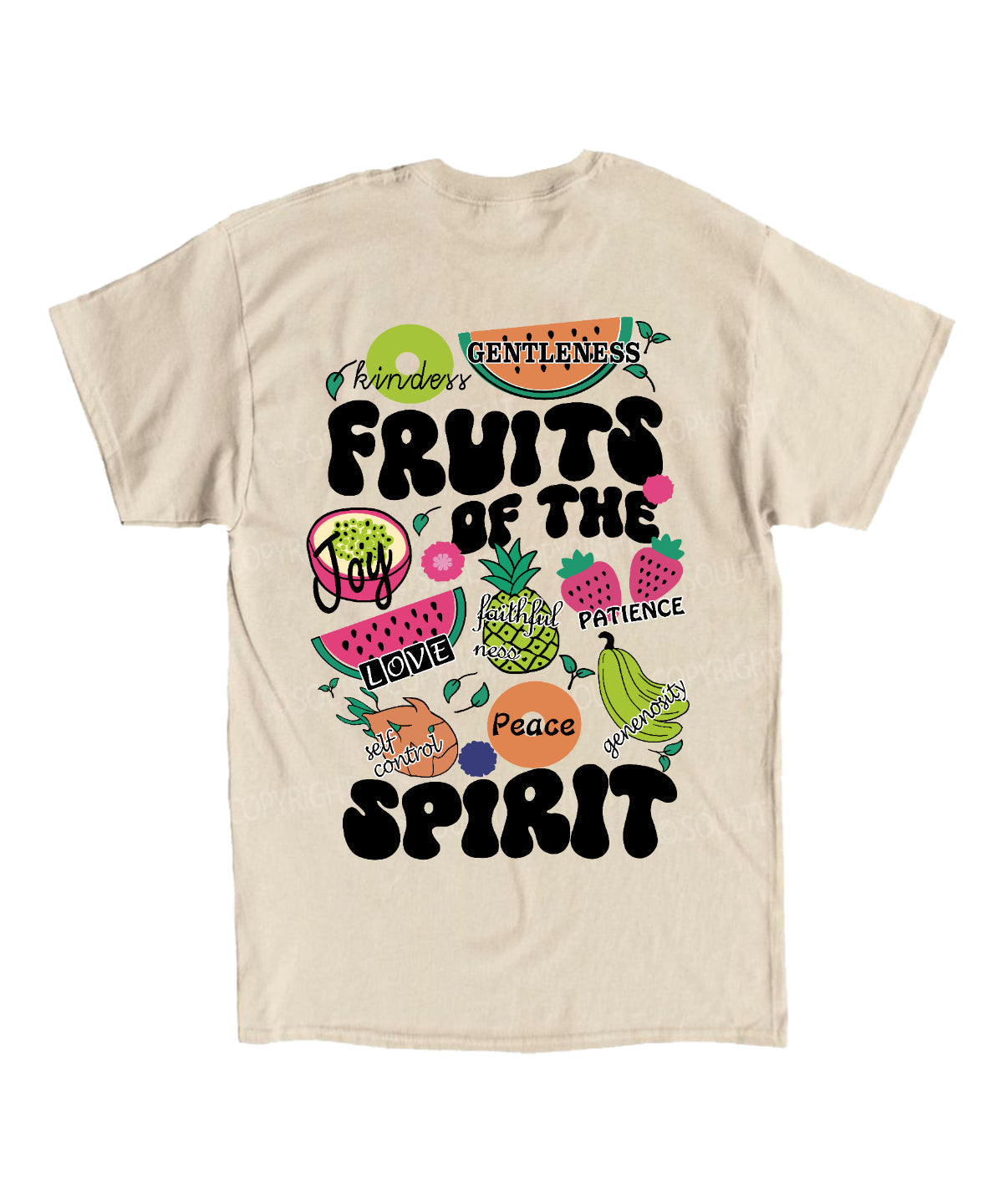 Fruits of the Spirit Double Sided Unisex Cotton Christian T-Shirt