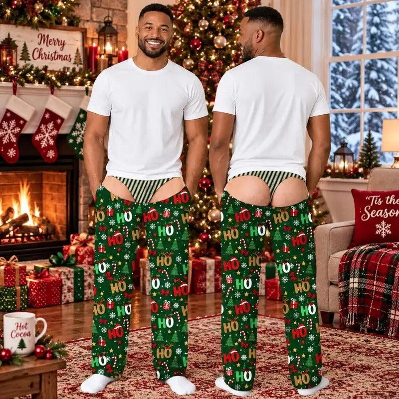 Men’s Plaid Illusion Pajama Pants – Custom Christmas Gag Gift