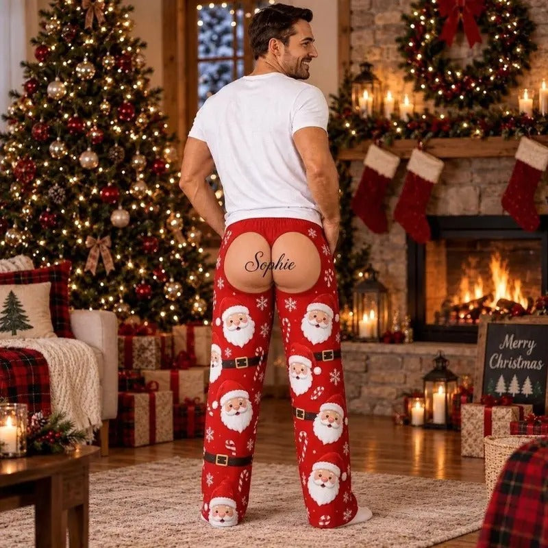 Custom Butt Flap Christmas Pajamas – Funny Holiday Sleep Pants