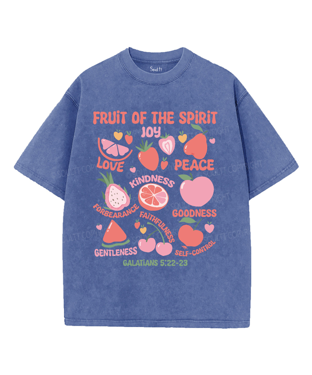 Fruit Of The Spirit Washed Christian T-shirt