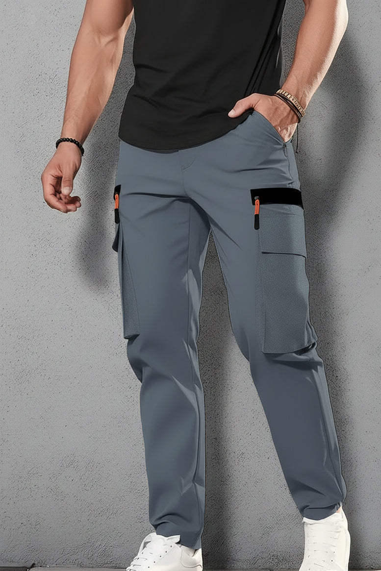 Men's Stretch Terry Cargo Pants – Casual Retro Fit | All-Season Daily Wear