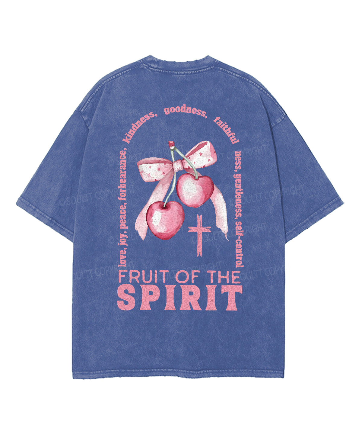 Fruit Of The Spirit Double Sided Unisex Washed Christian T-shirt