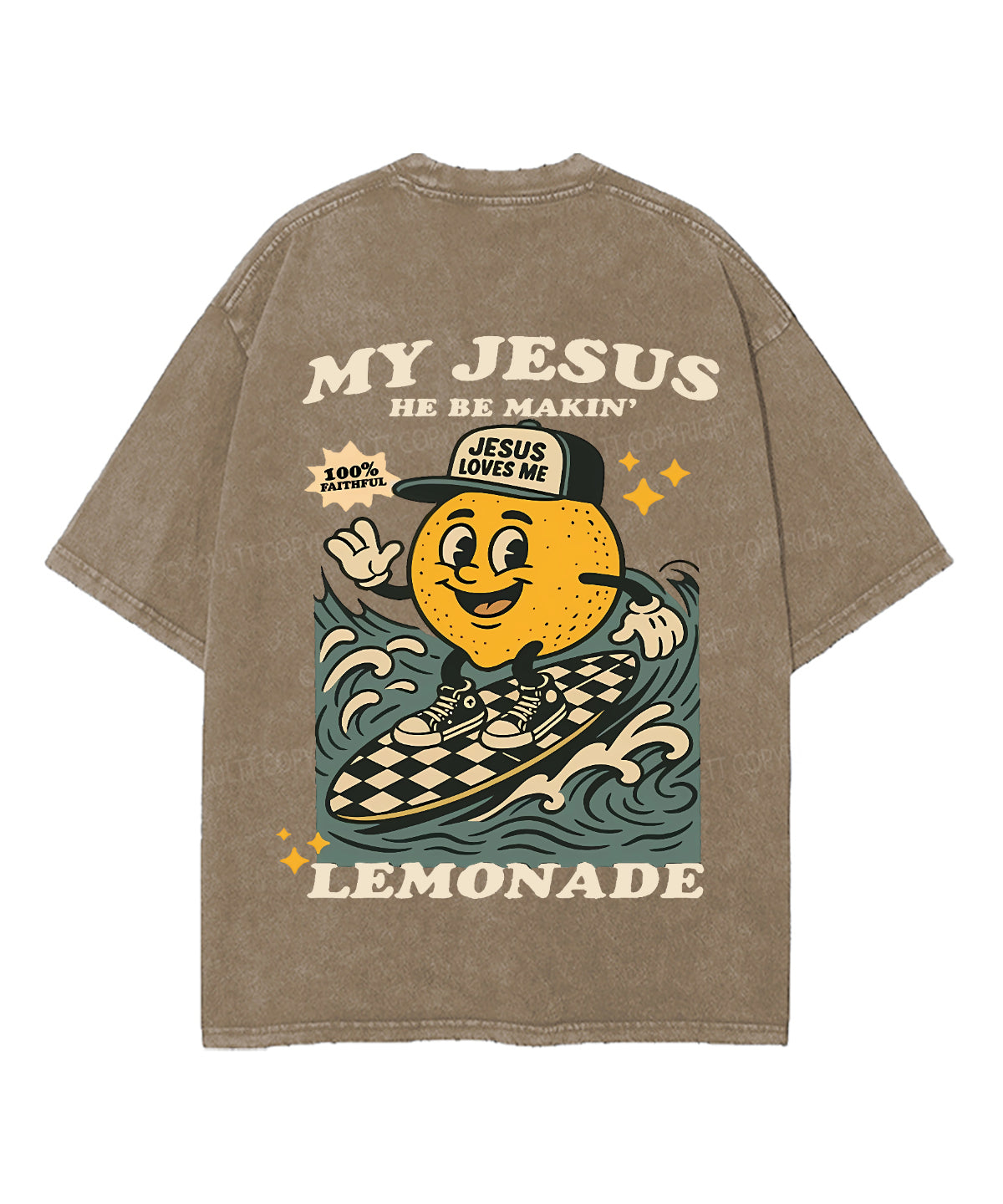 Life Gave Me Some Lemons Double Sided Unisex Washed Christian T-shirt