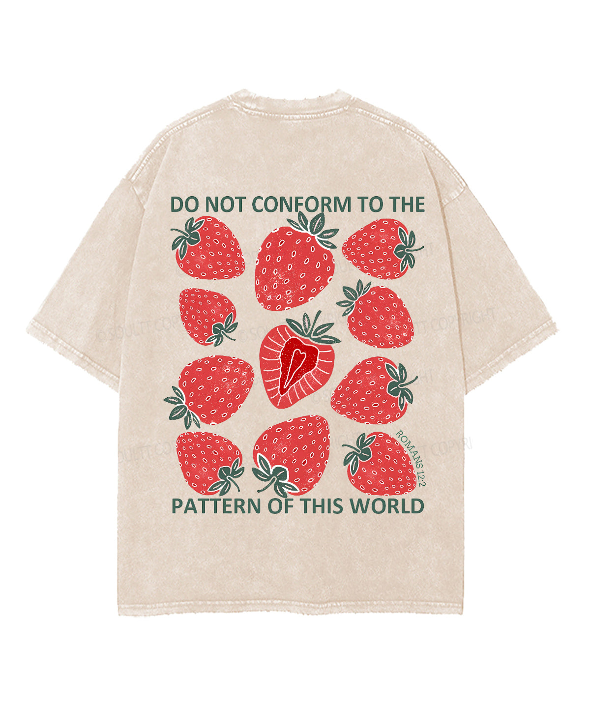 Do Not Conform To The Pattern Of This World Double Sided Unisex Washed Christian T-shirt