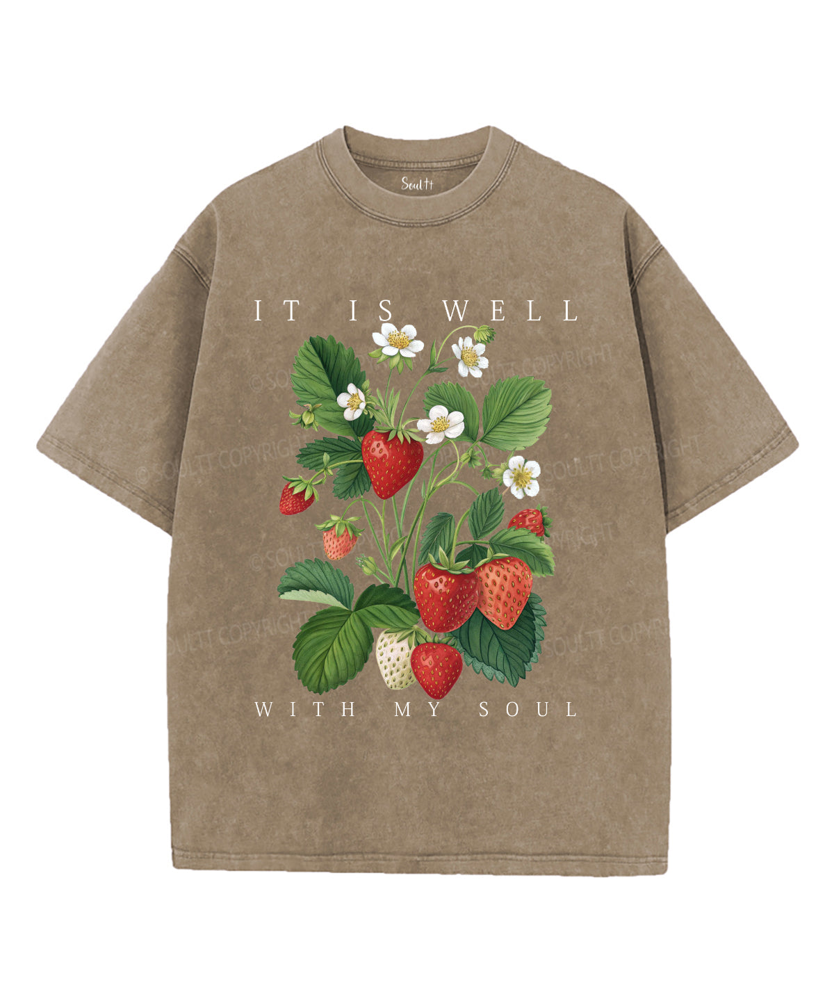 It Is Well With My Soul Unisex Washed Christian T-shirt