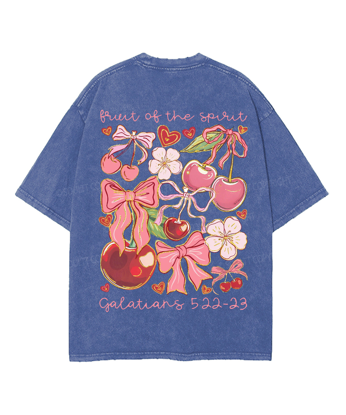 Fruit Of The Spirit Double Sided Unisex Washed Christian T-shirt