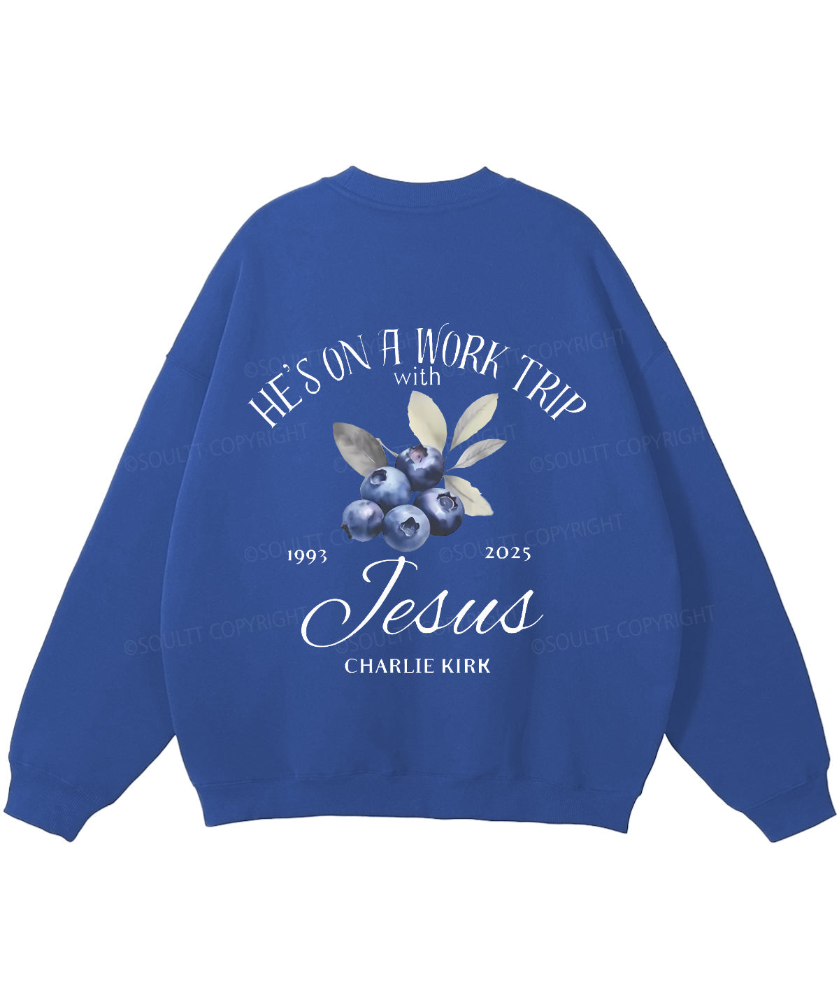 He's On A Work Trip Double Sided Christian Sweatshirt
