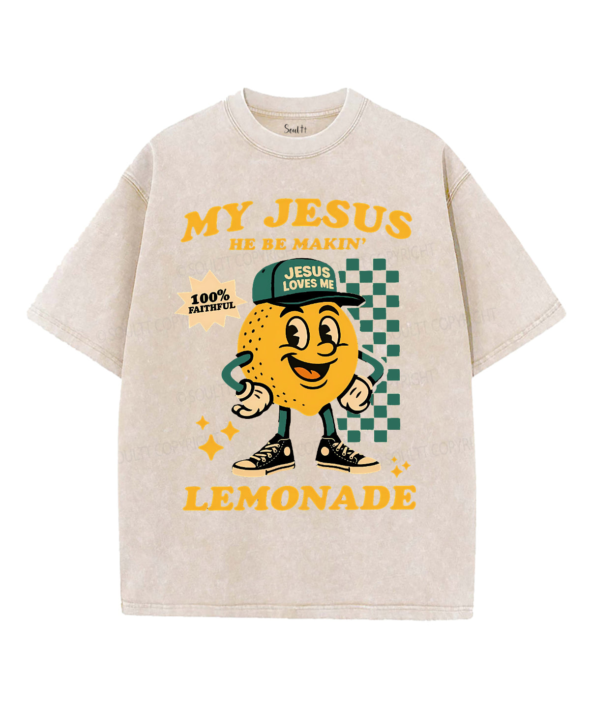 Life Gave Me Some Lemons Unisex Washed Christian T-shirt