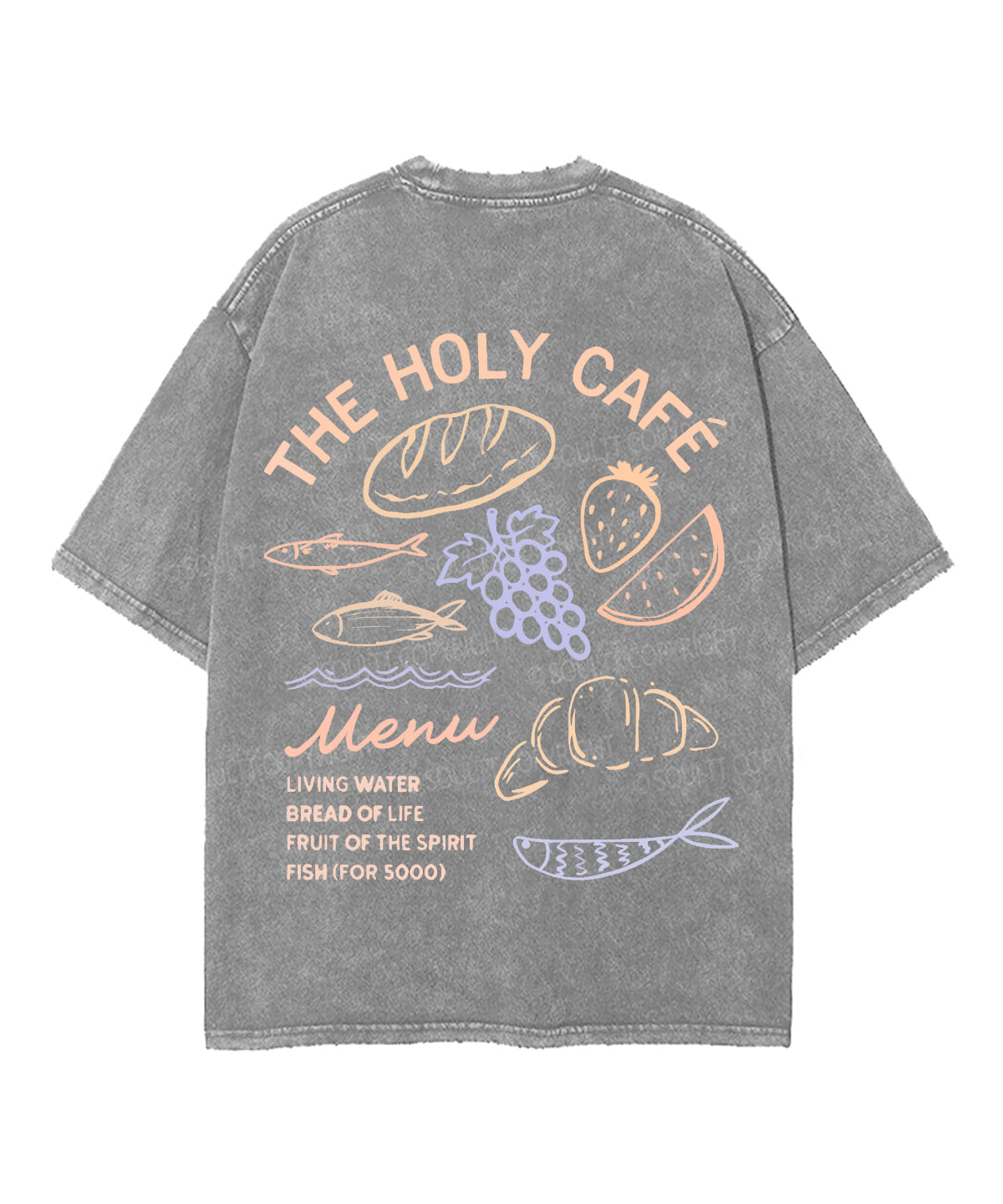 Bread Of Life Double Sided Unisex Washed Christian T-shirt