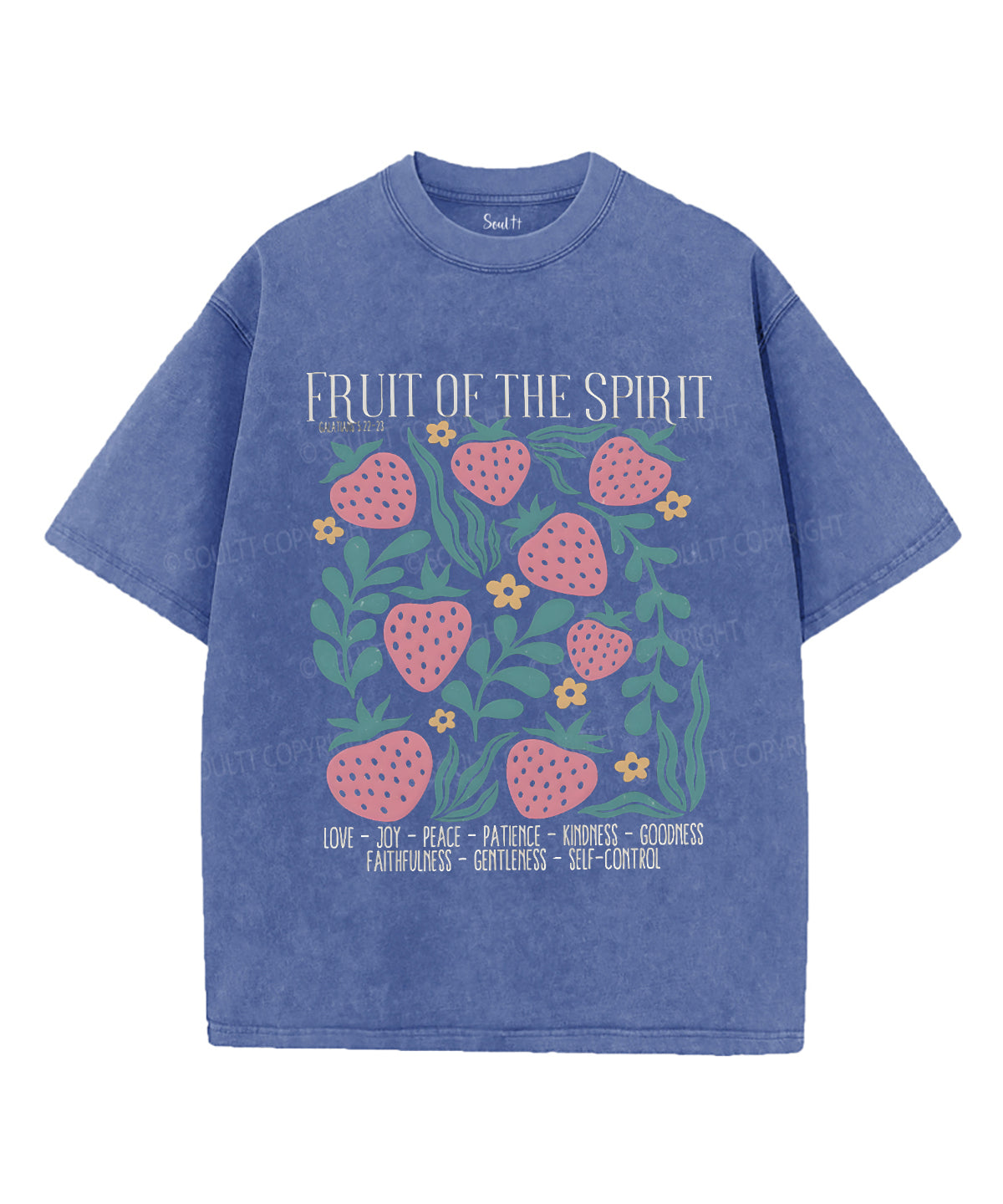Fruit of the Spirit Unisex Washed Christian T-shirt
