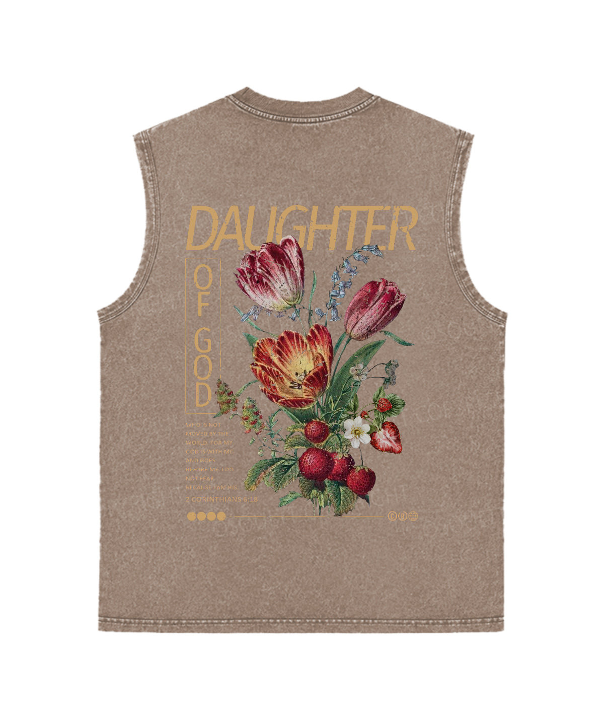 Daughter Of God Double Sided Unisex Washed Sleeveless Christian Tank Top