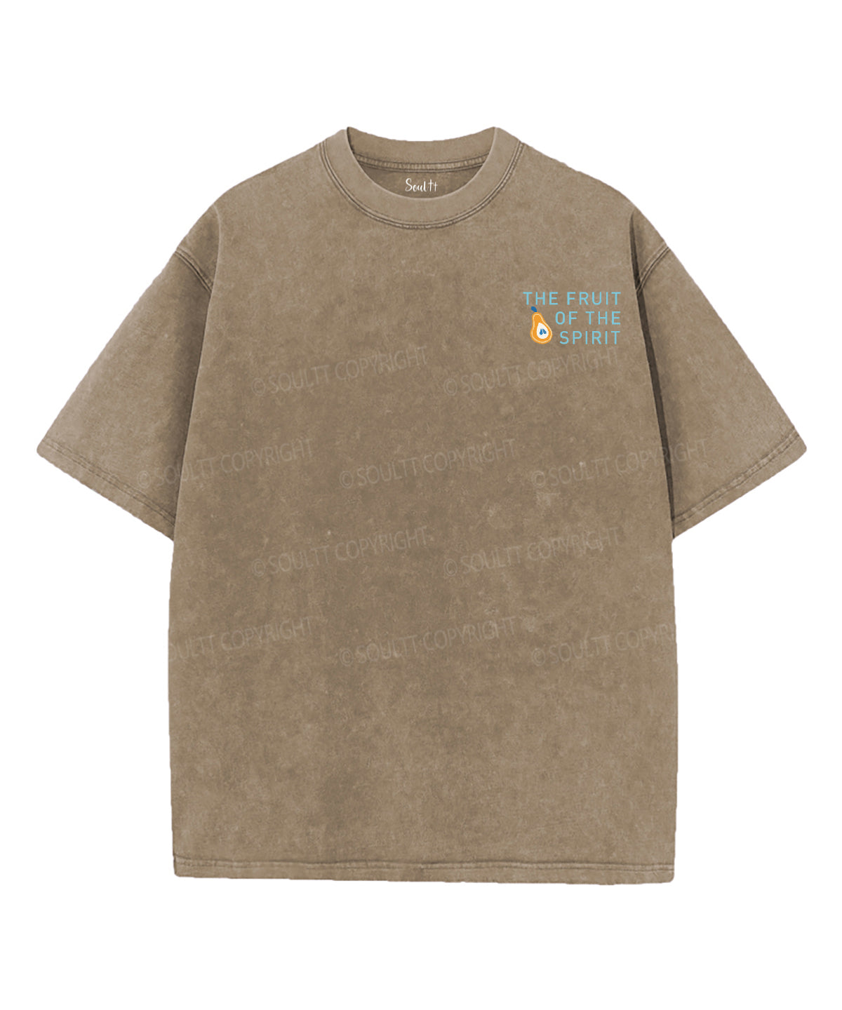 The Fruit Of The Spirit Double Sided Washed Christian T-shirt