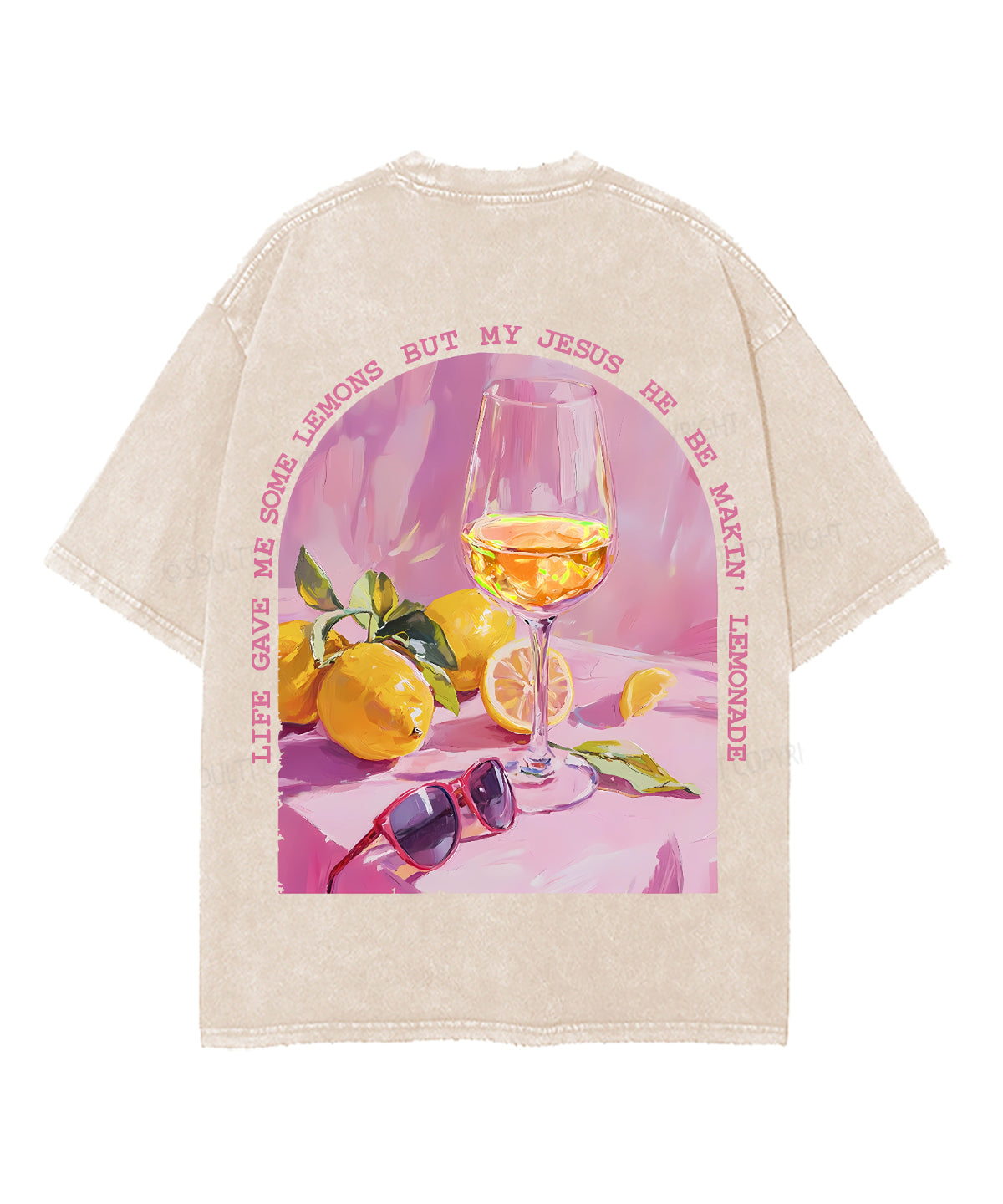 Life Gave Me Some Lemons Double Sided Unisex Washed Christian T-shirt