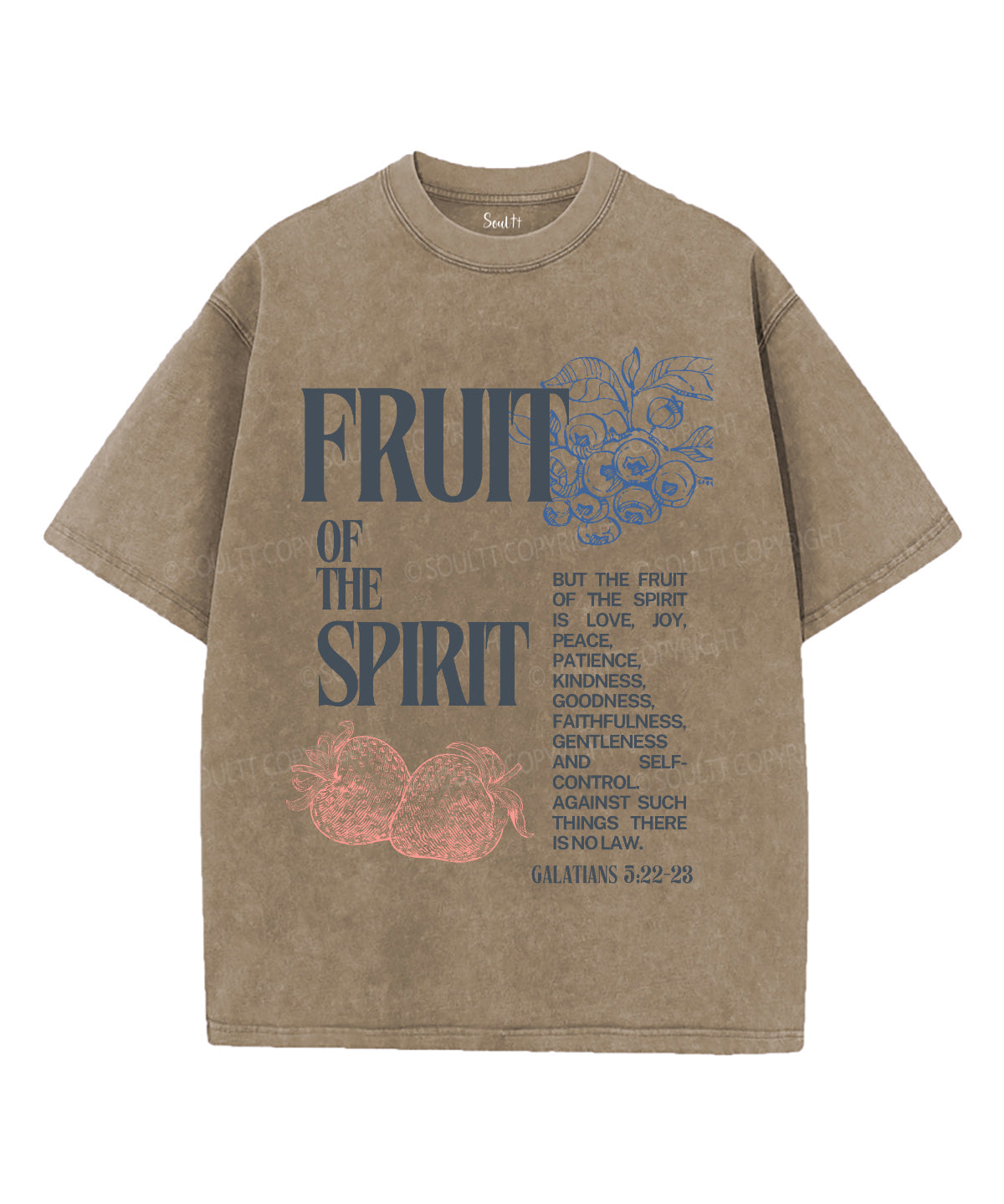 Fruit Of The Spirit Unisex Washed Christian T-shirt