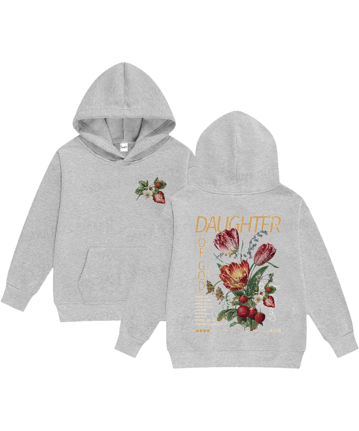 Kids Daughter Of God Double Sided Christian Hoodie