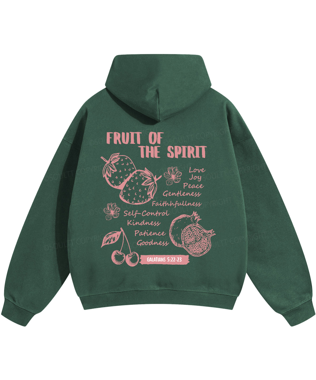 Fruit Of The Spirit Double Sided Christian Hoodie