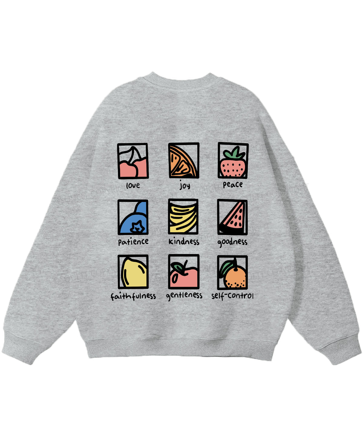 Fruit Of The Spirit Double Sided Christian Sweatshirt