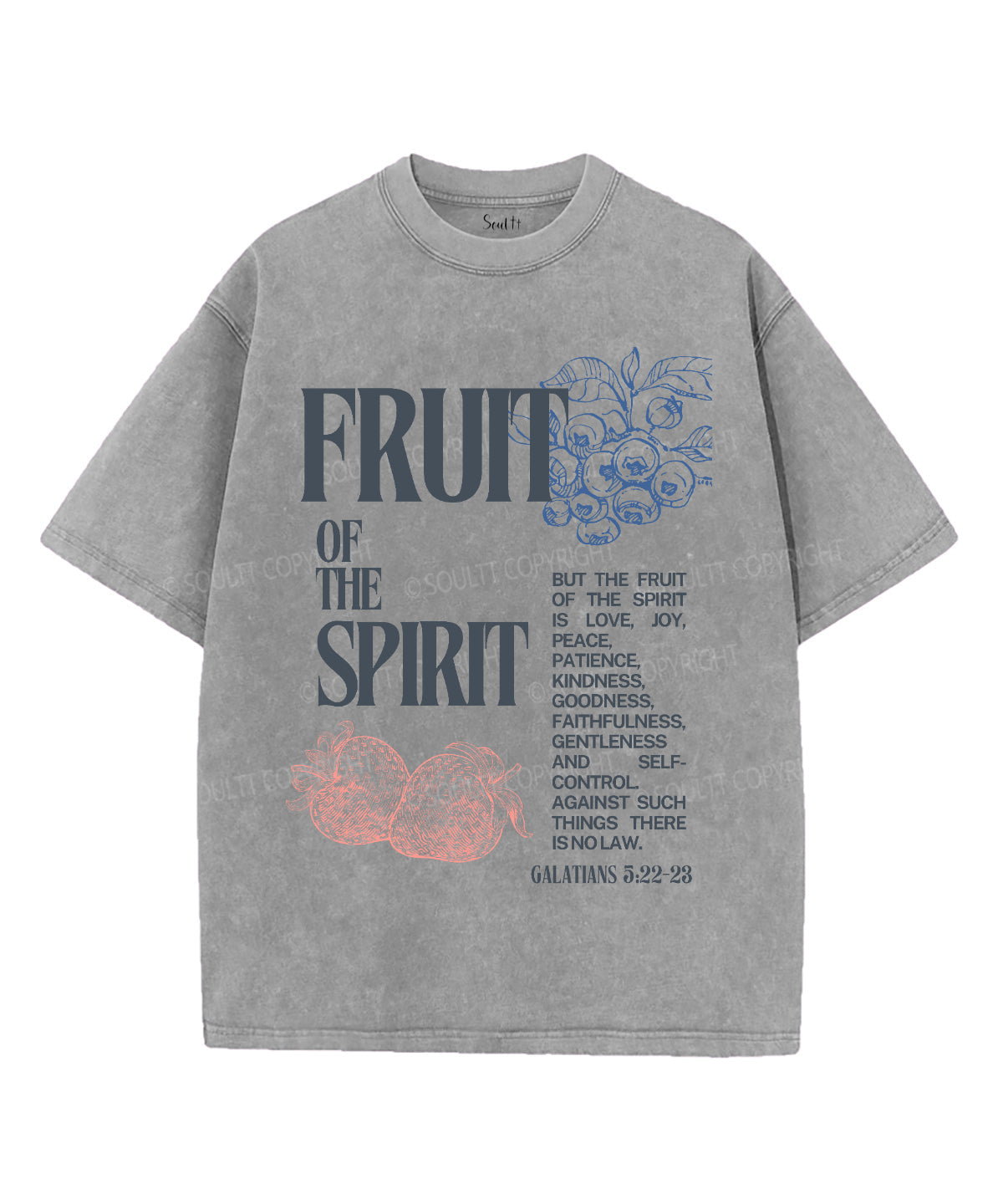 Fruit Of The Spirit Unisex Washed Christian T-shirt