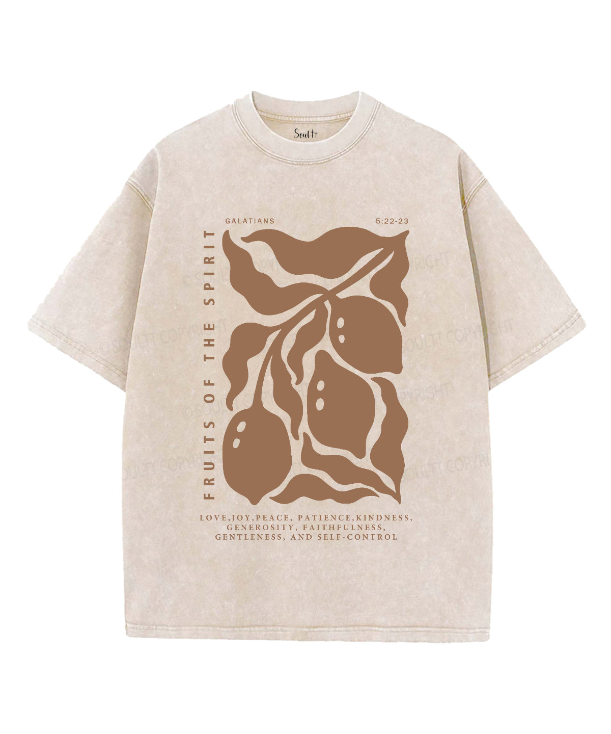 Fruits Of The Spirit Washed Christian T-shirt