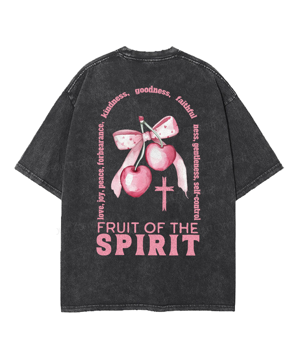 Fruit Of The Spirit Double Sided Unisex Washed Christian T-shirt