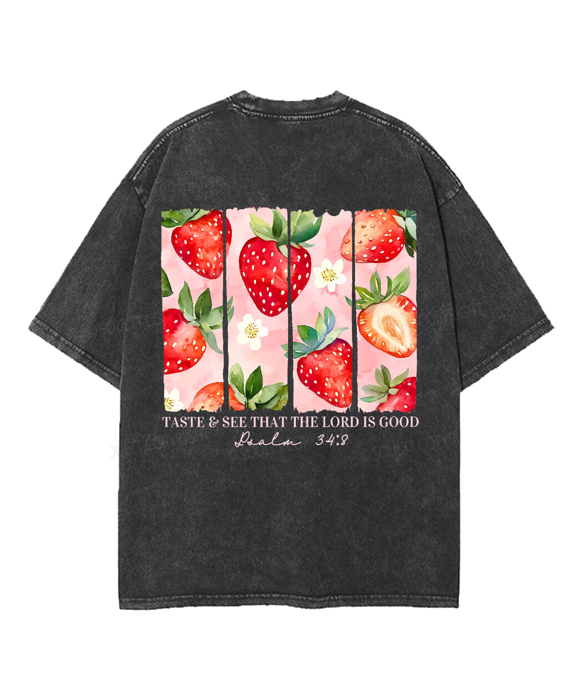 The Lord Is Good Double Sided Unisex Washed Christian T-shirt