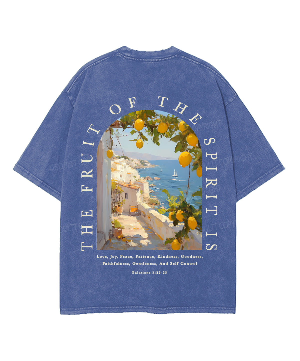Fruit Of The Spirit Double Sided Unisex Washed Christian T-shirt