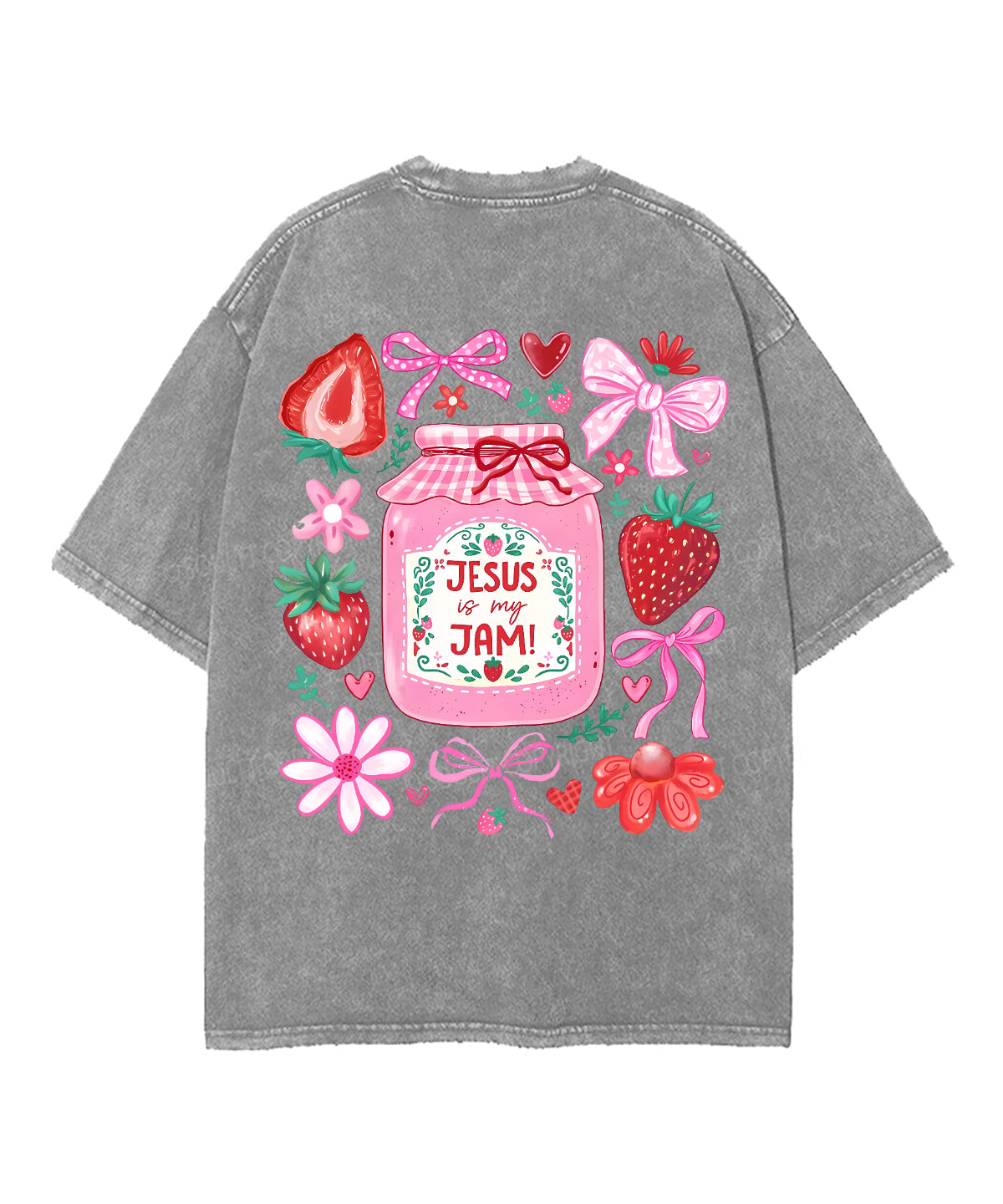 Jesus Is My Jam Double Sided Unisex Washed Christian T-shirt