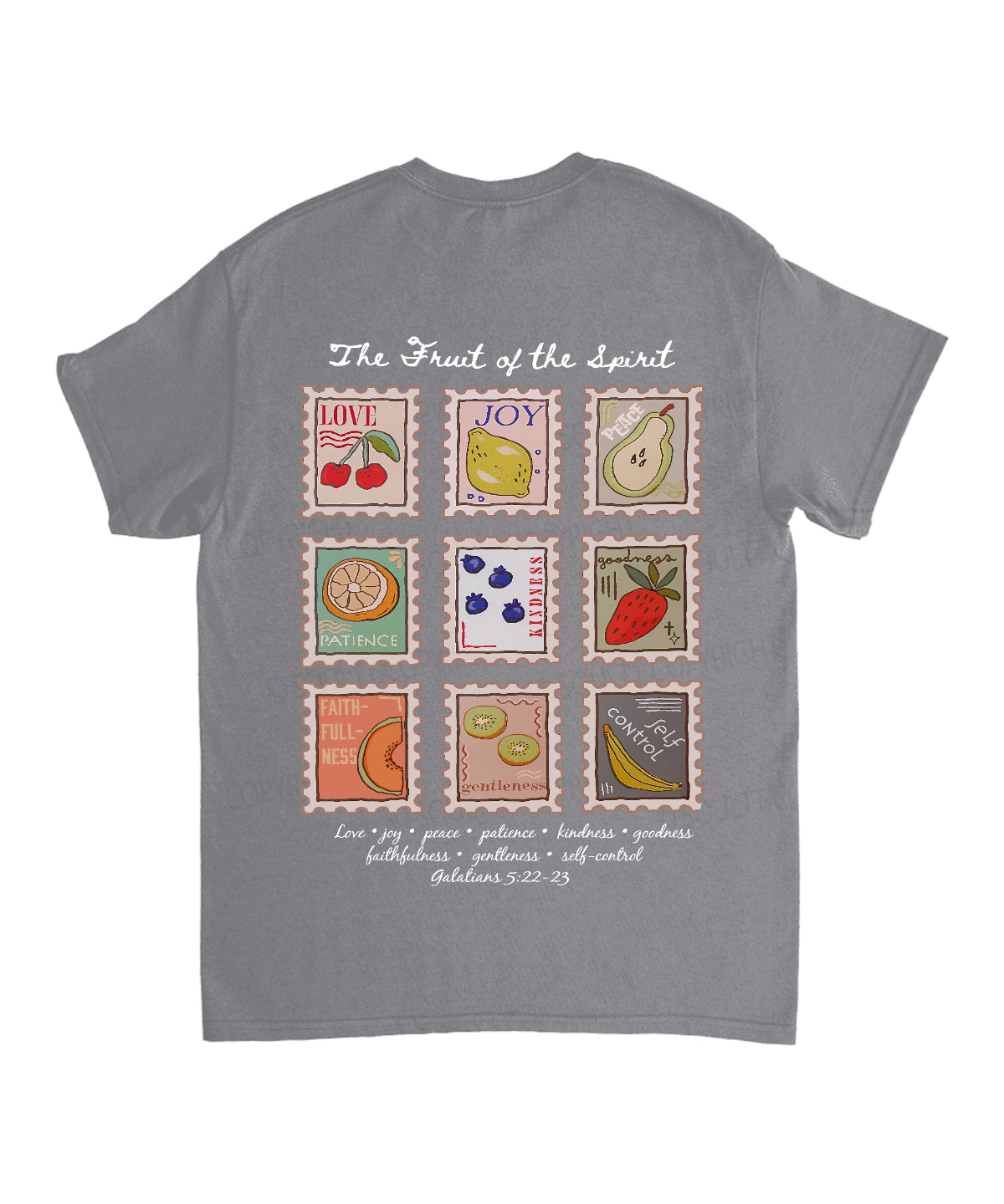 Fruit Of The Spirit Double Sided Unisex Cotton Christian T-Shirt