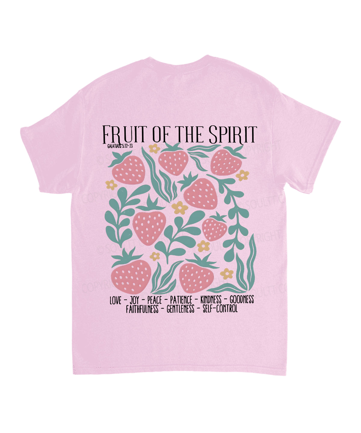 Fruit Of The Spirit Double Sided Unisex Cotton Christian T-Shirt